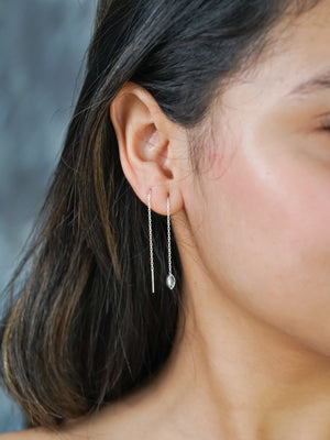 Tanzanite Ear Threaders - Gardens of the Sun | Ethical Jewelry