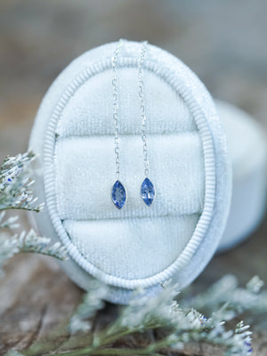 Tanzanite Ear Threaders - Gardens of the Sun | Ethical Jewelry