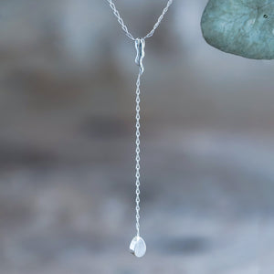 Thunderbolt Moonstone Necklace in sterling silver