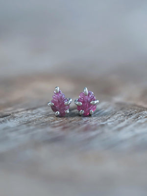Tourmaline Leaf Earrings - Gardens of the Sun | Ethical Jewelry