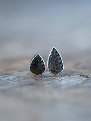 Tourmaline Leaf Earrings - Gardens of the Sun | Ethical Jewelry