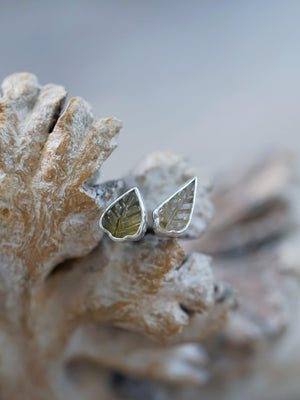 Tourmaline Leaf Earrings - Gardens of the Sun | Ethical Jewelry