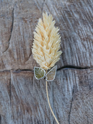 Tourmaline Leaf Earrings - Gardens of the Sun | Ethical Jewelry