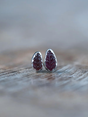 Tourmaline Leaf Earrings - Gardens of the Sun | Ethical Jewelry
