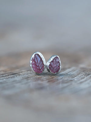 Tourmaline Leaf Earrings - Gardens of the Sun | Ethical Jewelry