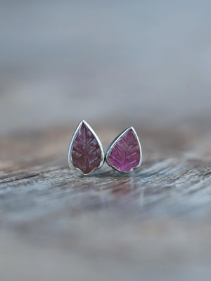 Tourmaline Leaf Earrings - Gardens of the Sun | Ethical Jewelry
