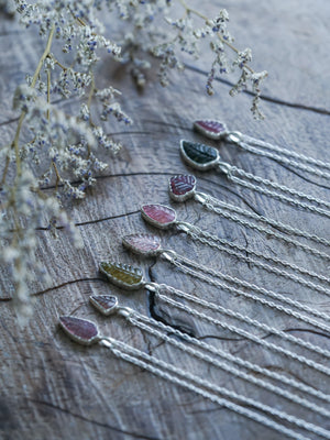 Tourmaline Leaf Necklace - Gardens of the Sun | Ethical Jewelry