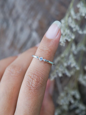 Triple Rainbow Moonstone Ring - Gardens of the Sun | Ethical Jewelry