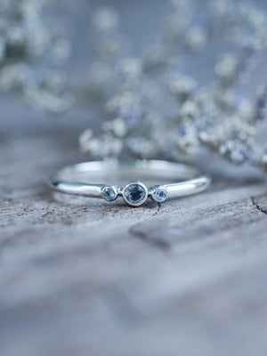 Triple Rainbow Moonstone Ring - Gardens of the Sun | Ethical Jewelry