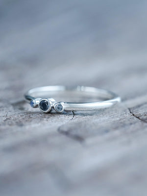 Triple Rainbow Moonstone Ring - Gardens of the Sun | Ethical Jewelry