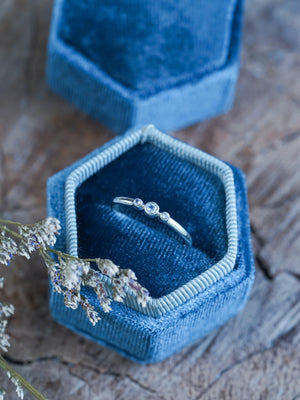 Triple Rainbow Moonstone Ring - Gardens of the Sun | Ethical Jewelry