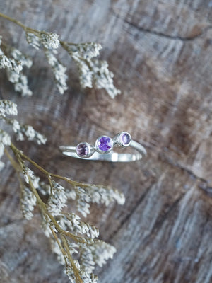 Pink Sapphire and Tourmaline Ring - Gardens of the Sun | Ethical Jewelry