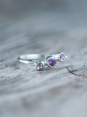 Pink Sapphire and Tourmaline Ring - Gardens of the Sun | Ethical Jewelry