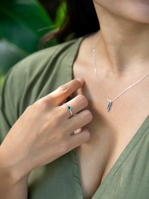 Blue Hauyne Necklace with Hidden Gems - Gardens of the Sun | Ethical Jewelry