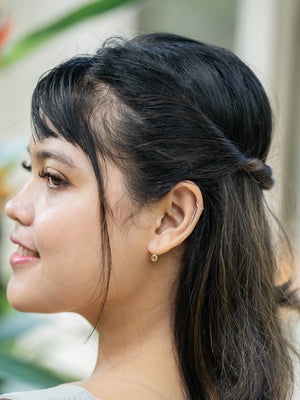 Citrine Threader Earrings - Gardens of the Sun | Ethical Jewelry