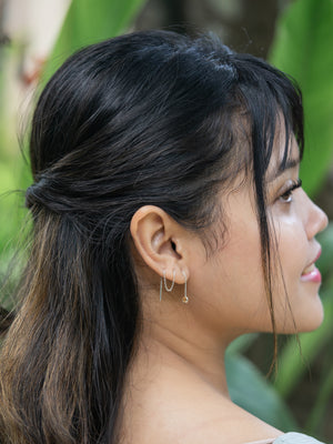 Citrine Threader Earrings - Gardens of the Sun | Ethical Jewelry