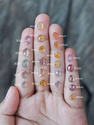 Custom Rose Cut Montana Sapphire Ring in Gold