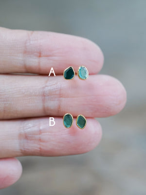 Blue Diamond Slice Earrings - Gardens of the Sun | Ethical Jewelry