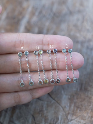 Dangling Sapphire Earrings - Gardens of the Sun | Ethical Jewelry