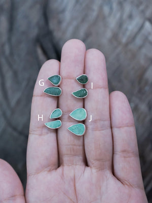 Emerald Leaf Earrings - Gardens of the Sun | Ethical Jewelry