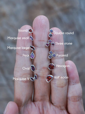 Garnet Earrings - Gardens of the Sun | Ethical Jewelry