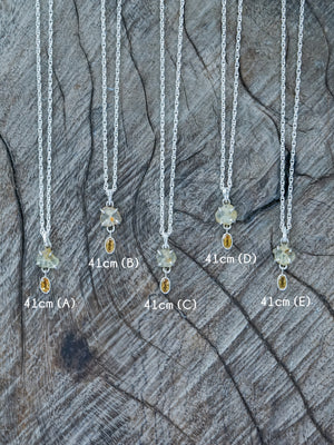 Montana Sapphire and Citrine Necklace - Gardens of the Sun | Ethical Jewelry