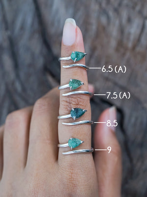 Open Emerald Leaf Ring - Gardens of the Sun | Ethical Jewelry