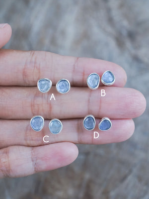 Rose Cut Iolite Earrings - Gardens of the Sun | Ethical Jewelry