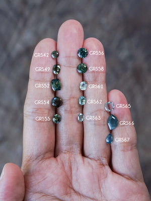 Custom Green Sapphire Engagement Ring in Gold