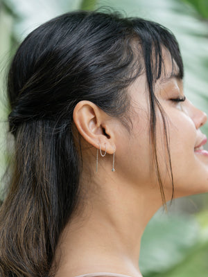 Polki Diamond Threader Earrings - Gardens of the Sun | Ethical Jewelry