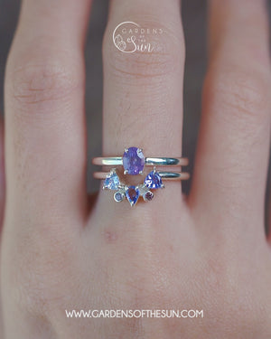 Purple Sapphire Ring Set