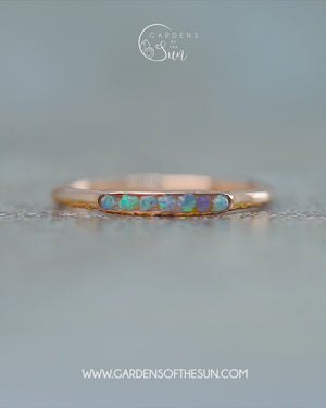 Rough Opal Hidden Gems Ring in Rose Gold - Gardens of the Sun | Ethical Jewelry