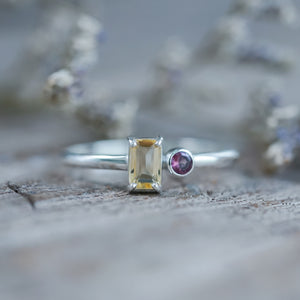 Citrine and Spinel Ring - Gardens of the Sun | Ethical Jewelry