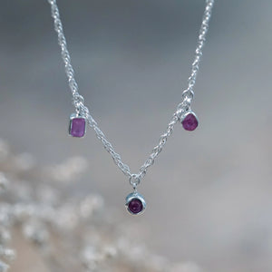 Sterling Silver Pink Sapphire bracelet