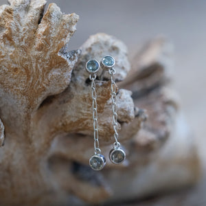 Dangling Sapphire Earrings - Gardens of the Sun | Ethical Jewelry