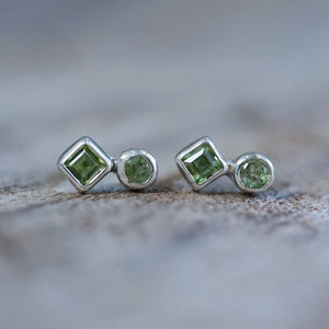 Double Green Tourmaline Earrings - Gardens of the Sun | Ethical Jewelry