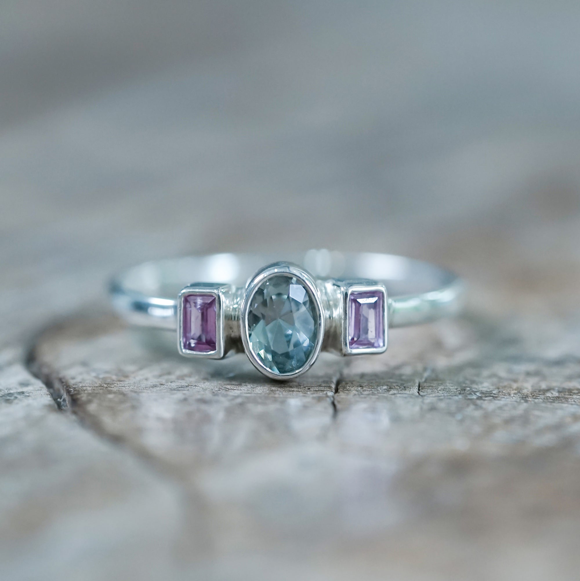 Pink and Blue Sapphire Ring - Gardens of the Sun | Ethical Jewelry