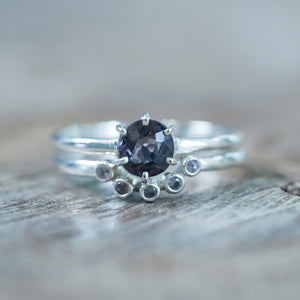 Purple Spinel Ring Set - Gardens of the Sun | Ethical Jewelry