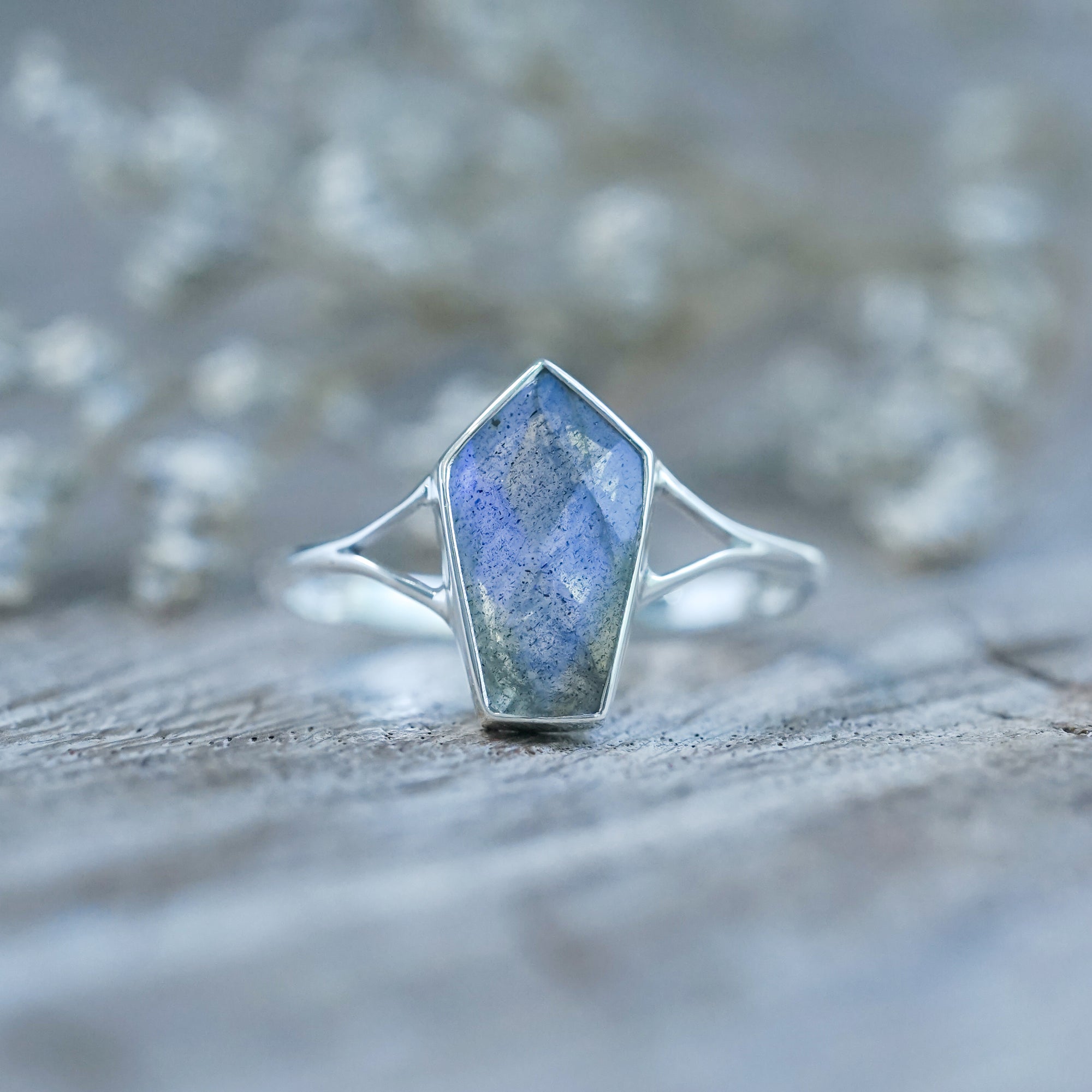  Labradorite Coffin Ring - Gardens of the Sun | Ethical Jewelry