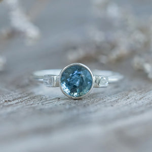 Mermaid Sapphire and Diamond Ring - Gardens of the Sun | Ethical Jewelry
