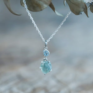 Montana Sapphire and Aquamarine Necklace - Gardens of the Sun | Ethical Jewelry