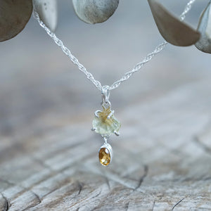 Montana Sapphire and Citrine Necklace - Gardens of the Sun | Ethical Jewelry
