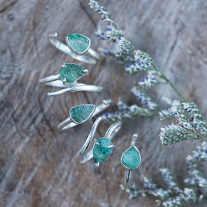 Open Emerald Leaf Ring - Gardens of the Sun | Ethical Jewelry