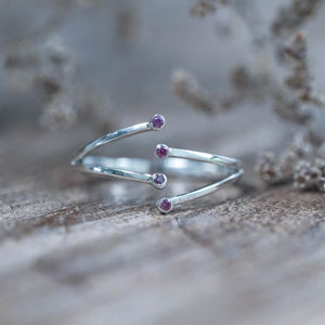 Open Hug Sapphire Ring