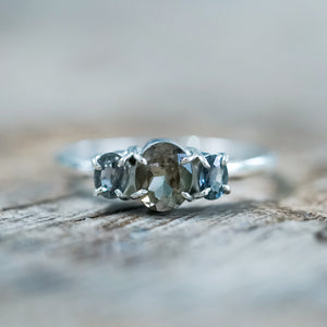 Tourmaline and Sapphire Ring - Gardens of the Sun | Ethical Jewelry