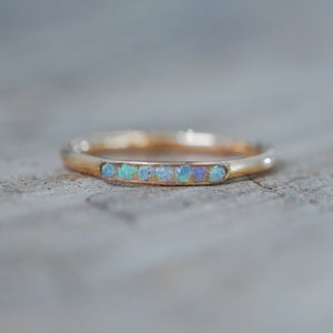 Rough Opal Hidden Gems Ring in Rose Gold - Gardens of the Sun | Ethical Jewelry