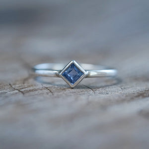 Square Sapphire Ring - Ethical Jewelry | Gardens of the Sun