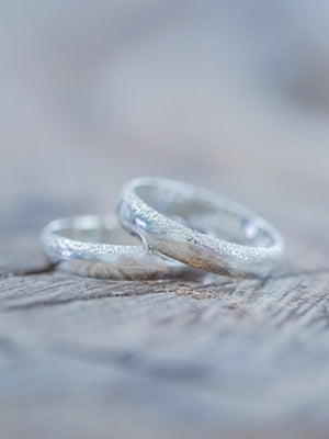 Wabi Sabi Organic Wedding Band in Silver - Gardens of the Sun | Ethical Jewelry