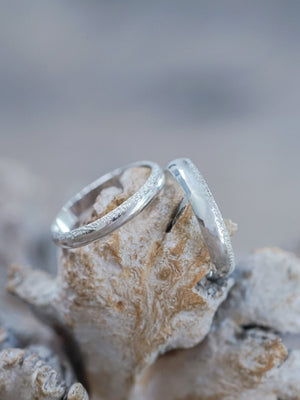 Wabi Sabi Organic Wedding Band in Silver - Gardens of the Sun | Ethical Jewelry