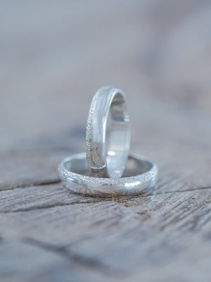 Wabi Sabi Organic Wedding Band in Silver - Gardens of the Sun | Ethical Jewelry